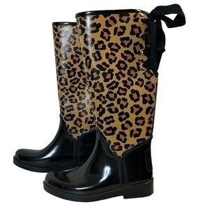 Authentic Coach Tristee Animal Print Rainboots Size 6